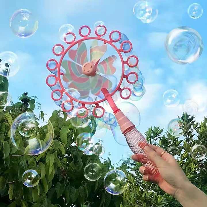 Windmill Bubble Blowing Toy Set (Colorful, Pack of 2)